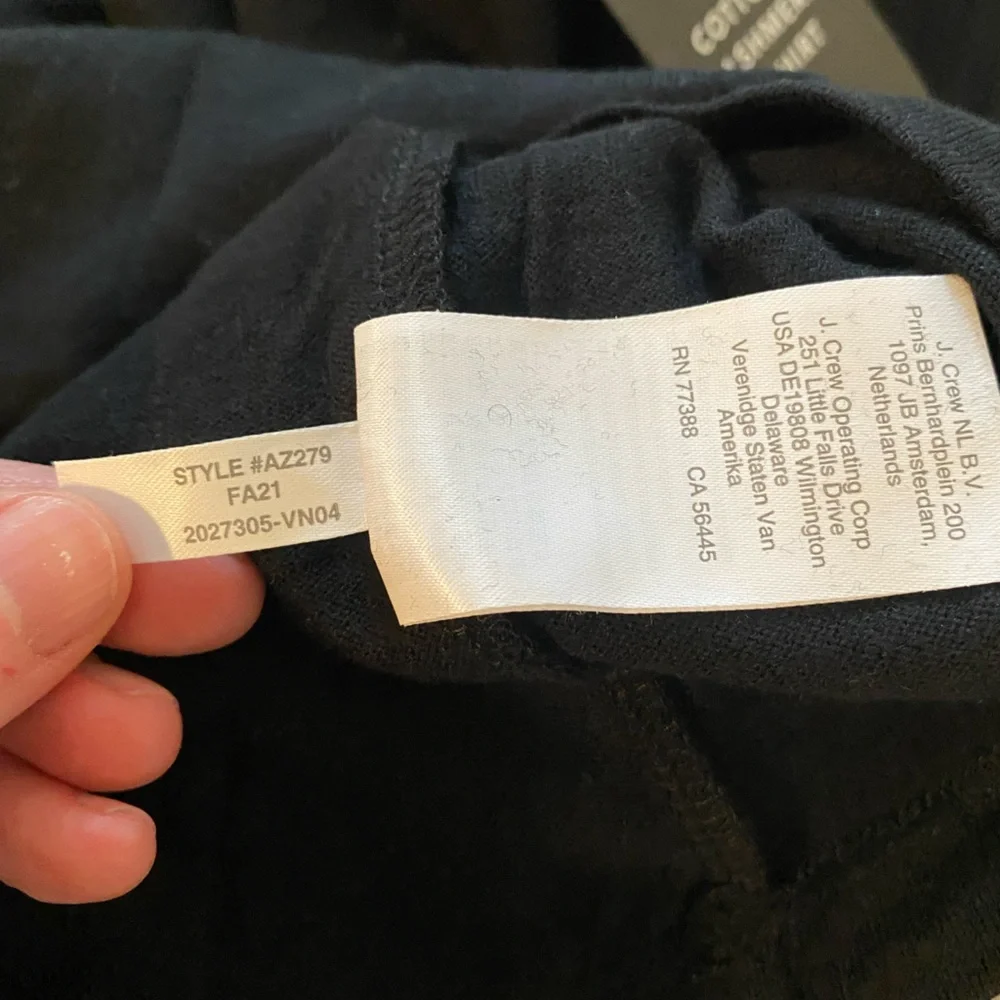 Jcrew Men's Black Cotton Cashmere Long Sleeve Shirt Size M